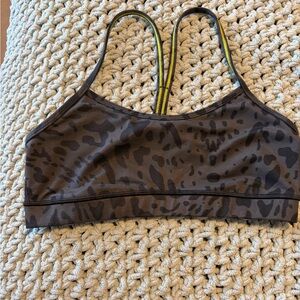 lululemon athletica black/grey Patterned Sports Bra circa 2015
